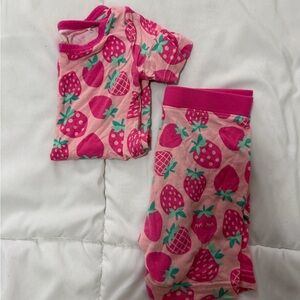 Little Sleepies Pink Strawberry Short Set